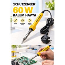 SCHUTZENGER Elektrikli Lehim Kelem Havya Ince Uçlu Profesyonel Sarı