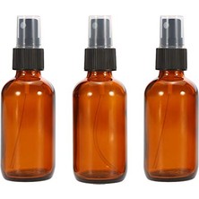 Pratik Ev 50 ml Siyah Mist Amber Cam Sprey Şişesi, 3'lü Paket