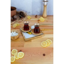 Pratik Ev Küçük Boy Limon Desenli Kare Tepsi