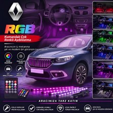 OtoÇizgi Renault Fluence Ayak Altı LED Kumandalı Araç Içi Aydınlatma 4 Lü Sese Duyarlı Renk Değiştirme Özellikli