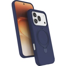 Efnaz Style Huawei Honor 600 Pro Regal Magsafe Standlı Kapak - Lacivert