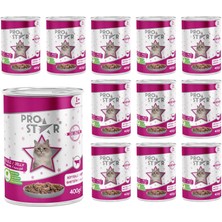 Pratik Ev Yetişkin Kedi Biftekli ve Jöleli Konserve Mama 400 G x 12 Adet