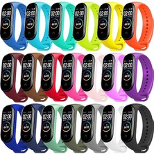 Xiaomi Mi Band 3 ve Mi Band 4 ile Birebir Uyumlu Silikon Esnek Renkli Kordon;pudra Pembe