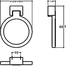 Pratik Ev Altın Rengi 50 mm Sallantılı Mobilya Kulpu