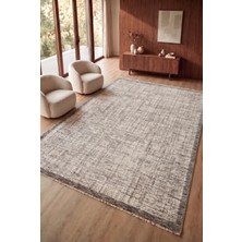 Serenza Home Living Vintage Krem Yeşil Modern Eskitme Bambu Polyester Pamuk Taban Salon Yatak Odası Halısı 80 x 150 cm