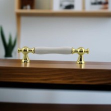 Pratik Ev Porselen Gold Altın Mobilya ve Mutfak Dolap Kulpu, 128 mm