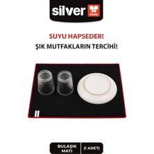 Silver Home 1 Adet 40X50 cm Ultra Emici Kalın Bulaşık Altlığı Kurulama Matı Büyük Boy Koku Yapmaz
