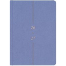 Pratik Ev 2026-2027 A5 Keten Akademik Ajanda 15X21 cm - 17 Aylık Lila