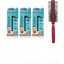 Pratik Ev Saç Şekillendirici Pudra Toz Wax Mat Effect X3 Profesyonel Saç Fırçası 1018 4'lü Set