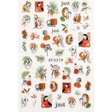 Pratik Ev Nail Art Tırnak Süsleme Sticker, Tırnak Dövmesi, Tırnak Tattoo, Turuncu