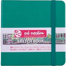 Pratik Ev Eskiz Defteri 80 Yaprak, 12 x 12 Cm, Orman Yeşili