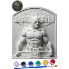Batman 15 cm Taş Boyama Seti+6 Adet Akrilik Boya+1 Adet Fırça