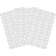 Pratik Ev Furndiy Şeffaf 72 Parça Yapışkanlı Ses Kesici - Cam Masa Pabucu - Çekmece ve Dolap Kapısı Için Yumuşak Kapanma Tamponu - Mini Silikon Ayak - Üçlü Set