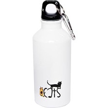 Pratik Ev Cats Karabinerli Alüminyum Matara 400 ml