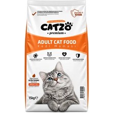 Catzo Tavuklu Yetişkin Kedi Maması 15 kg – Taurin, Vitamin ve Mineral Destekli