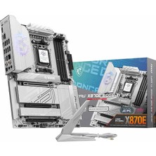 Mpg X870E Edge Tı Wıfı Am5 Ddr5 8400MHZ(OC) Usb4 4x M.2 HDMI 5g Lan Wıfı 7 Rgb Atx
