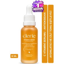 Clerie C Vitaminli Cilt Serumu, Leke Karşıtı, Aydınlatıcı ve Ton Eşitleyici 30ml