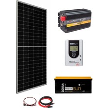 Entech Enerji Bağ, Bahçe, Karavan Için Lityum Akülü Hazır Paket Solar Güneş Enerji Sistemi( Paket 5)