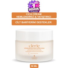 Clerie Cica Yoğun Onarım ve Nemlendirici Yüz Kremi, Centella Asiatica, Madecassoside 50ml