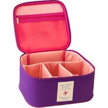 Pratik Ev Mor Bölmeli Seyahat Tipi Makyaj ve Kozmetik Organizer Çantası