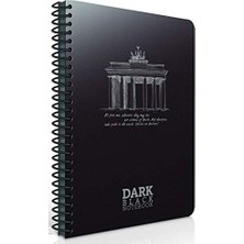 Pratik Ev Çizgisiz, 50 Yapraklı Spiralli Defter; Pp Kapak, Dark Black, 2672