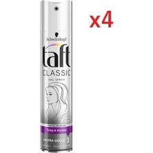 Pratik Ev Classic Saç Spreyi, Extra Güçlü Tutuş ve Koruma, 4'lü Set