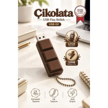 Torima USB Flash Bellek 64GB Çikolata Görünümlü Anahtarlıklı USB Drive USB02 Kahverengi