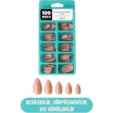 Pratik Ev 100'LÜ Renkli Balerin Protez Takma Tırnak, NO:131