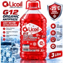 Licoil Organik G12 Kırmızı Antifriz 3kg (-25 Derece)Pet Ambalaj Antifriz 3kg (-25