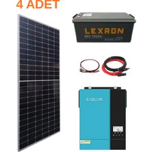 Entech Enerji Bağ, Bahçe, Karavan Için Lityum Akülü Hazır Paket Solar Güneş Enerji Sistemi( Paket 6)