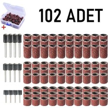 102 Adet Kutulu Freze Ucu Zımparası Tırnak Makinesi Gravür Matkap Uyumlu Törpü Kalıcı Oje Manikür Pedikür Seti