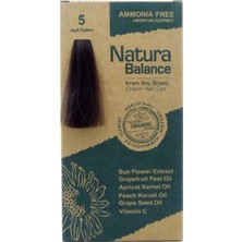 Natura Balance 5 Açık Kahve Organik Krem Saç Boyası 60 ml Canlı Renkler İçin Amonyaksız