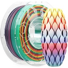 Pratik Ev Pla Filament 1,75 Mm, 3D Yazıcı Filamenti, 1,0 kg (2,2 Lbs) Makara, Çözgü Arttırılmış Tokluk Yok, Boyutsal Doğruluk ± 0,03 mm Baskı Filamenti, 3D Yazıcılar Için (Yağmur Yayı)
