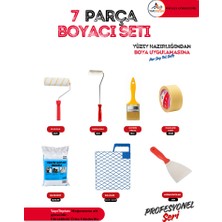 Yapı Toptan 7 Parça Boyacı Seti | 20 cm + 10 cm Boya Rulosu + No:3 Kestirme Fırçası + Spatula + Rulo Eleği + Maskeleme Bandı + Zemin Örtüsü