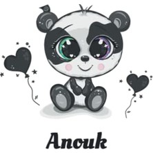 Pratik Ev Sevimli Panda Tasarımı - Anouk, Kişiselleştirilebilir Isimli Hayvan Teması
