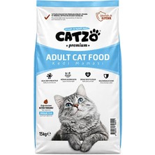 Catzo Premium Somon Balıklı Yetişkin Kedi Maması 15 kg