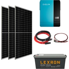 Entech Enerji Bağ Bahçe Karavan Için Lityum Akülü Hazır Paket Solar Güneş Enerji Sistemi(Paket 8)