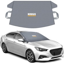Buz ve Kar Önleyici Araç Ön Cam Örtüsü Brandası | Ağır Hizmet Tipi 600D Oxford Kumaş | Arabalar, Suv`lar, Kamyonetler Için Oto Ön Cam Koruyucu Güneşlik | Don Örtüsü (178X106CM) L - Gri