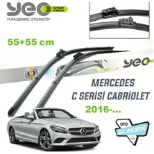Pratik Ev Mercedes C Serisi Cabrio 2016-.. Uyumlu Aeroflex Silecek Takımı