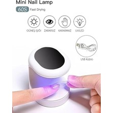 Pratik Ev Mini Uv LED Işık Uv LED Lamba Tırnak Kurutucu Oje Tırnak Kurutma Makinesi Beyaz