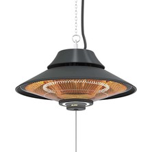 Elirg Light LED Işıklı Elektrikli Isıtıcı, 2000 W, IP45, Balkon Isıtıcısı, Çadır Isıtıcısı, Kış Bahçesi Isıtıcısı, Karbon Kızılötesi Isıtıcı (Elirg Light)