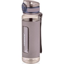 Uzspace Chrystal Tritan Su Matarası Slikon Korumalı 800 ml (Meşe Grisi)