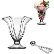 Pratik Ev Dondurma ve Tatlı Kasesi 6 Adet Dondurma Kaşığı Hediyeli 56567656756