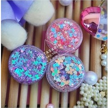 Pratik Ev Renkli Glitter Krem Far, Yüz ve Vücut Simi Far Seti