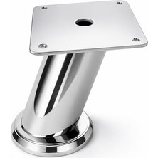 Pratik Ev 8 cm Metal 2 cm Tablalı Dereceli Ayarlanabilir Krom Baza Tv Ünitesi Koltuk Mobilya Ayağı