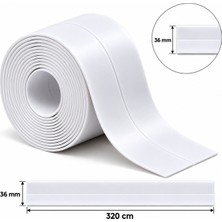 Mianna Su Sızdırmaz Kenar Bandı 3,2 Metre x 36 mm | Duşakabin Küvet Lavabo Evye Tezgah Su Geçirmez Bant