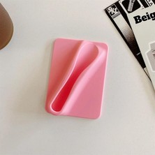 Kadın Taşınabilir Yapışkanlı Ruj Saklama Standı Cep Telefonu Tutucu (Ürün Kılıf Değildir) (Pembe)