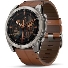 Pratik Ev Fenix 8 – 51 mm Amoled Sapphire Karbon Gri Dlc, Deri Kayışlı