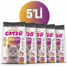 Catzo Premium Tavuk Etli Yavru Kedi Maması 500 G x 5 Adet – Toplam 2,5 kg
