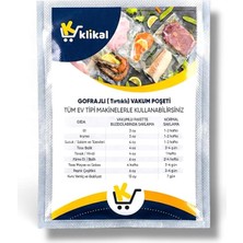 Tipi Çok Katmanlı Gofrajlı Vakum Poşeti 50 Adet (Seçenekli) (15X20 Cm)